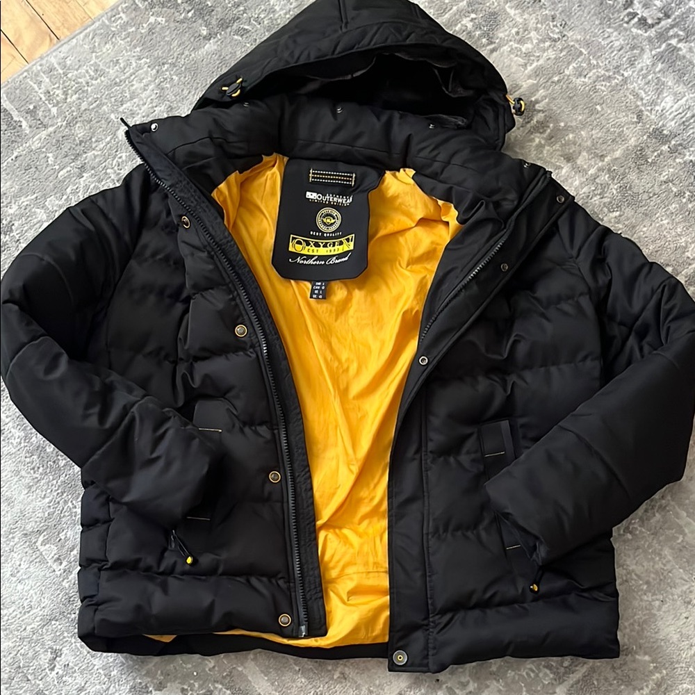 Big black puffer coat size large